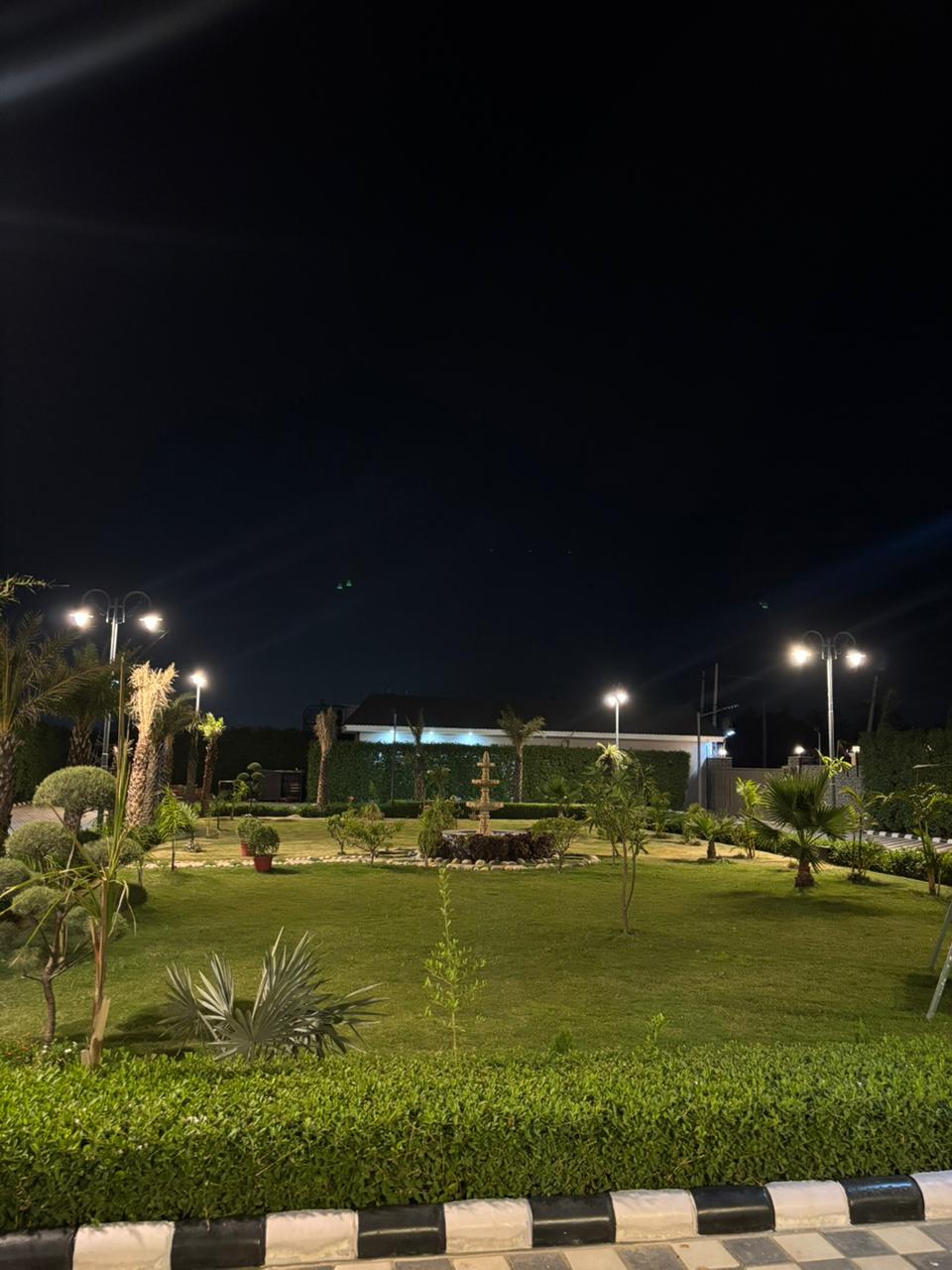 Landscaped lawn set up for ceremonies